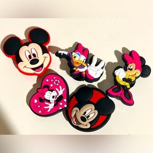 Disney Mickey & Minnie Mouse & Daisy Duck 5 Charm Bundle for Croc Style Shoes ❤️
